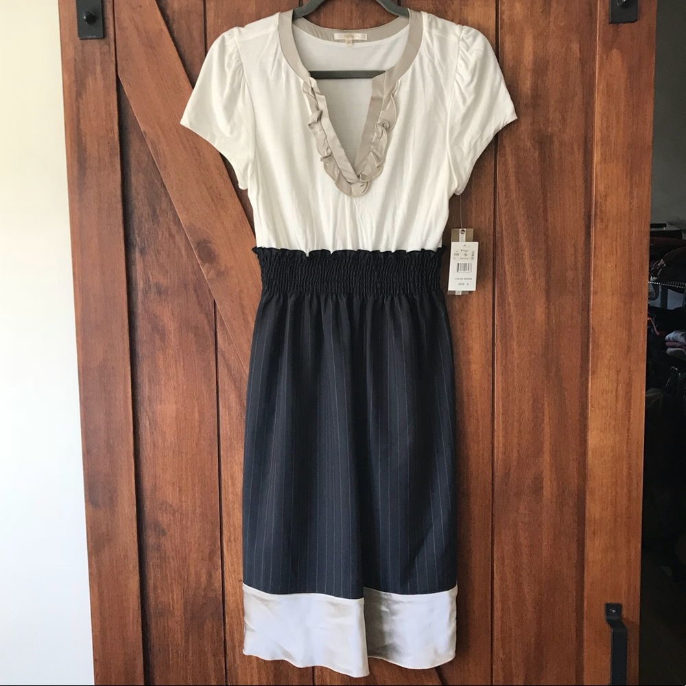 Color block pinstripe dress Career Wear Small